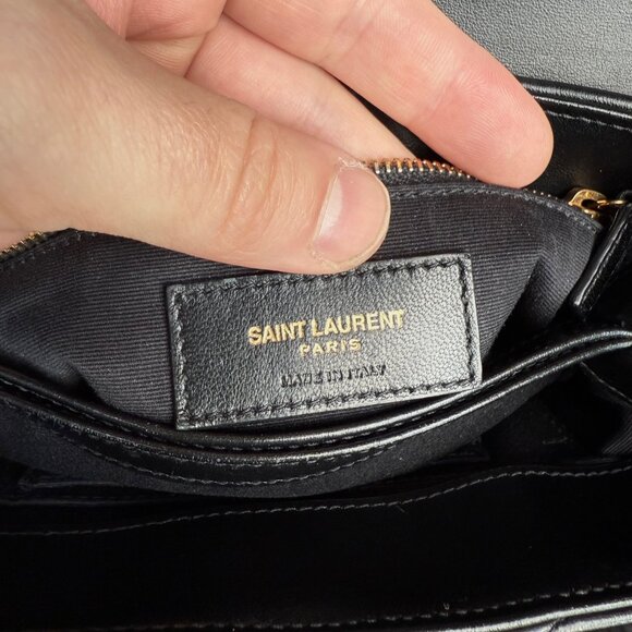 Saint Laurent Black Quilted Loulou Toy Crossbody Bag - Picture 11 of 16